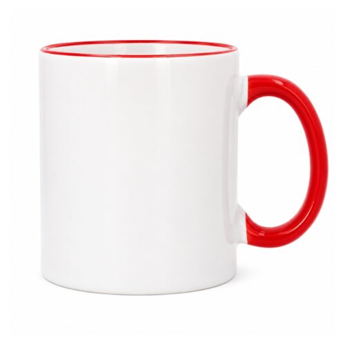 Taza personalizada asa roja con foto Zaragoza
