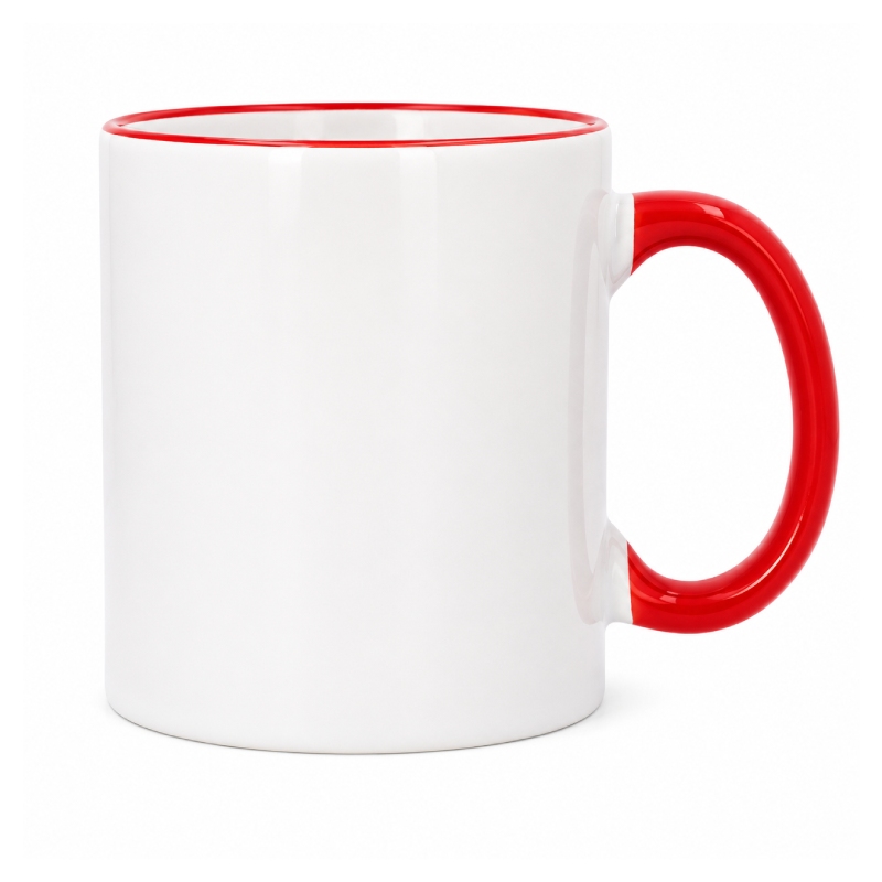 Taza personalizada asa roja con foto Zaragoza