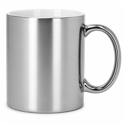 taza personalizada metalizada plata con foto Zaragoza