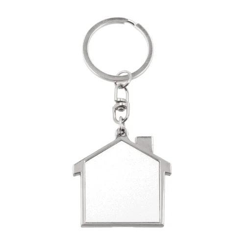 Llavero de metal con forma de casita personalizado con foto, nombre o mensaje en Zaragoza