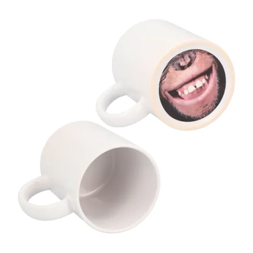 Taza con cara de mono en la base personalizada con foto, nombre o mensaje en Zaragoza
